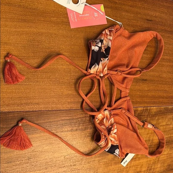 Maaji Orange Floral Bikini Top - Picture 3 of 3